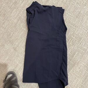 Figs Navy Short Sleeve Top